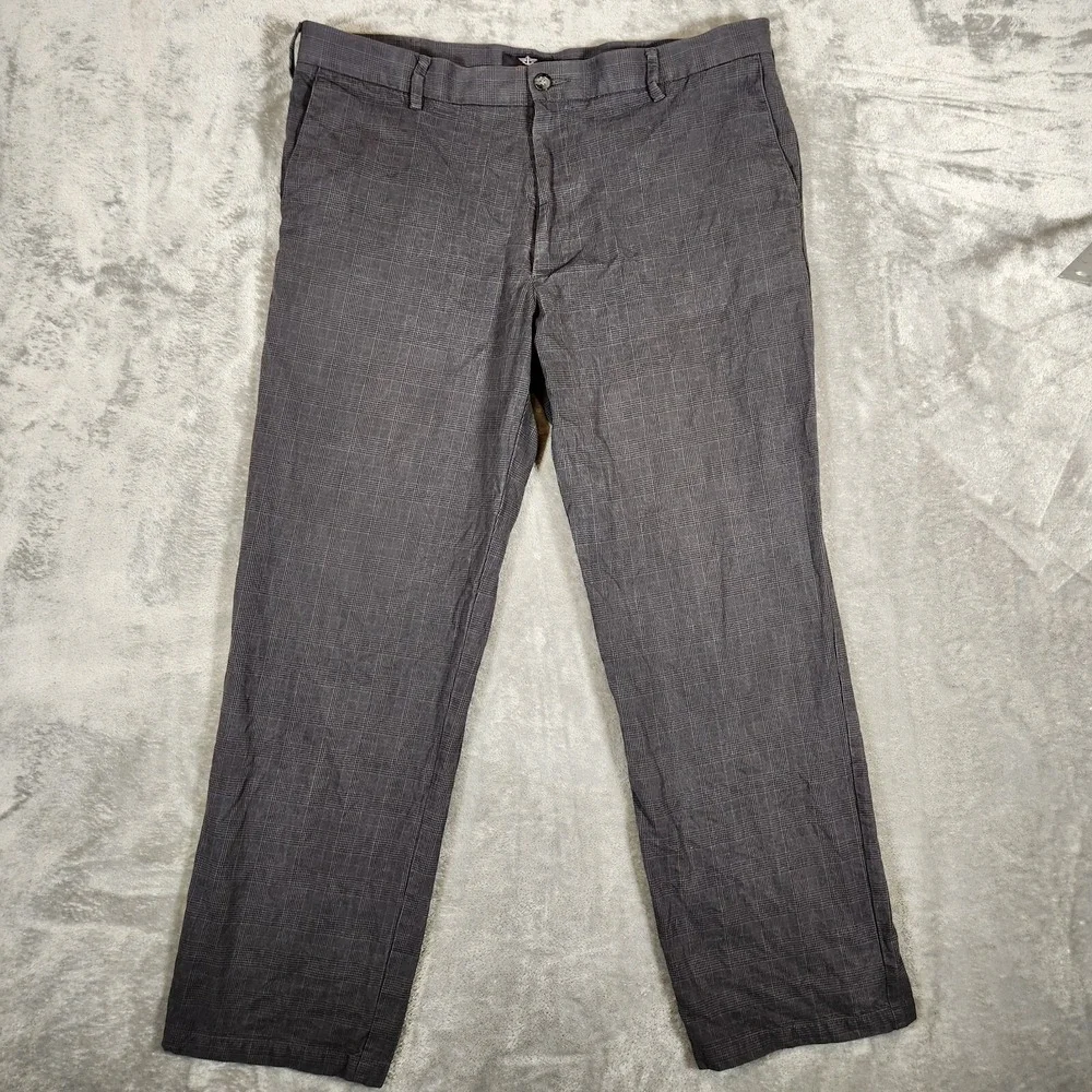 Dockers Pants Men's 39X31 Signature Khaki Gray‎ Cotton Blend High Rise